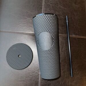Starbucks matte black studded cup